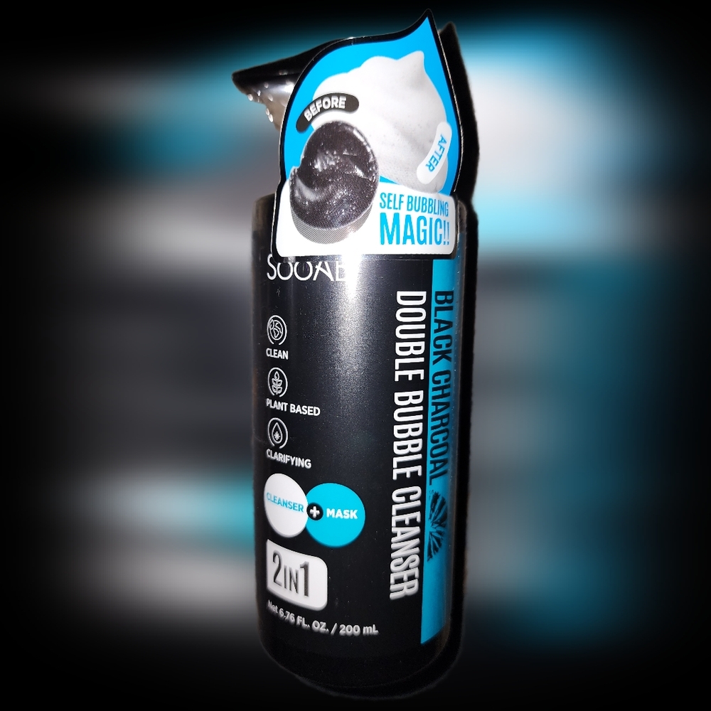 Korean Beauty Soo'AE Black Charcoal Double Bubble Cleanser (Made in Korea) 200ml